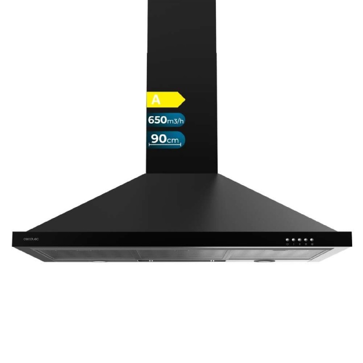 02843_1.jpg Cappe a piramide Cecotec Bolero Flux PM 906500 Black A - immagine 1