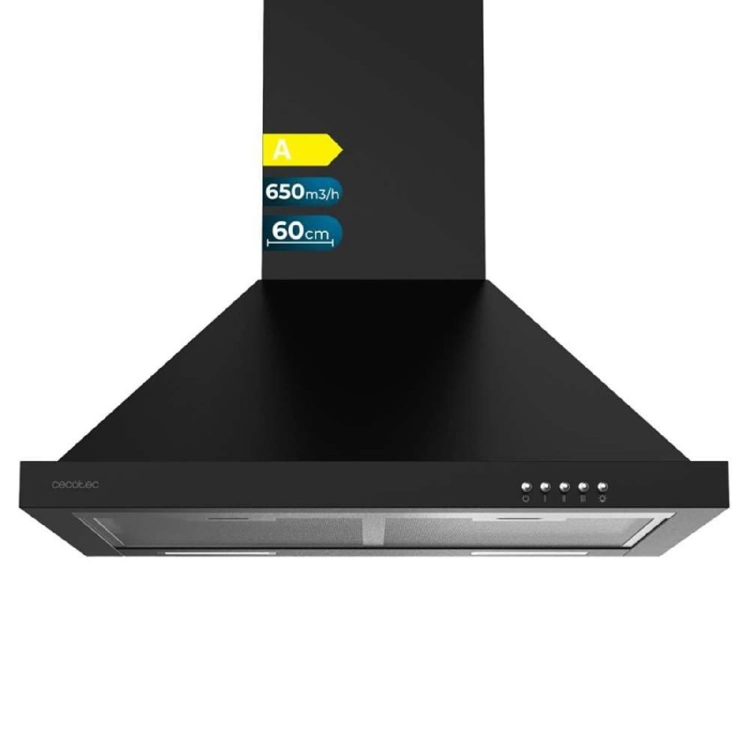 02871_1.jpg Cappe a piramide Cecotec Bolero Flux PM 606500 Black A - immagine 1