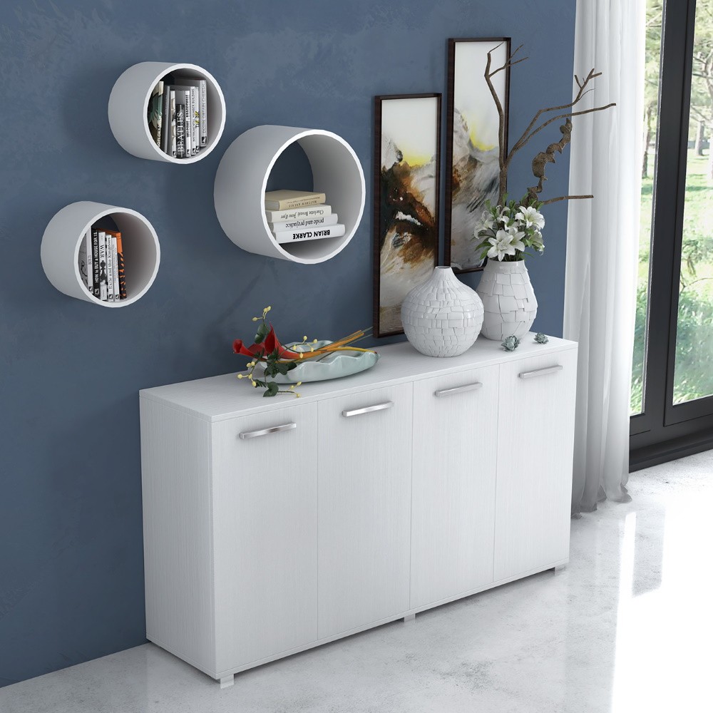 multiuso-viareggio-180-cm-4-ante-bianco-frassinato.jpg Multiuso Viareggio 180 cm 4 ante Bianco frassinato - immagine 1