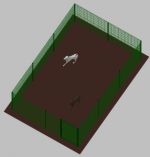 Recinto-Box Modulare Per Cani In Ferro Zincato E Verniciato Verde-Con Pali A Interrare - cm 600x400x192h - immagine 2