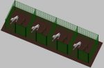 Recinto-Box Modulare Per Cani In Ferro Zincato E Verniciato Verde-Con Pali A Interrare - cm 200x200x192h(Per 4 Box) - immagine 2