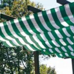 Rotolo 5 Mt Telone Ombreggiante Frangisole Bicolore Bianco/Verde - H 400 - Per Copertura Pergola/Gazebo