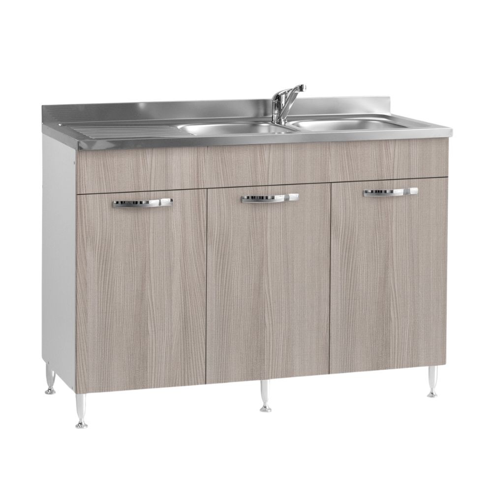 sottolavello-120-cm-con-3-ante-olmo.jpg Sottolavello 120 cm con 3 ante olmo lavello incluso - immagine 1