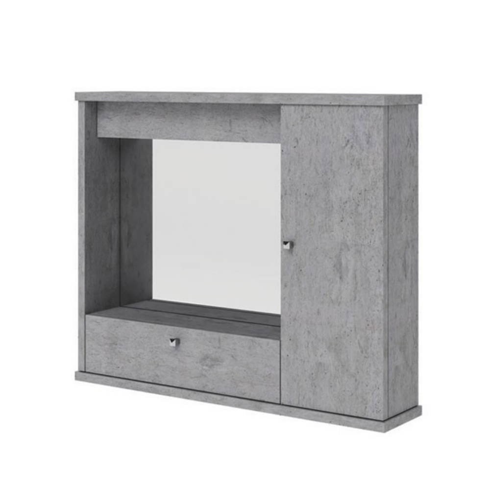 specchiera-bagno-con-anta-e-ribalta-cemento.jpg Specchiera bagno con anta e ribalta cemento - immagine 1