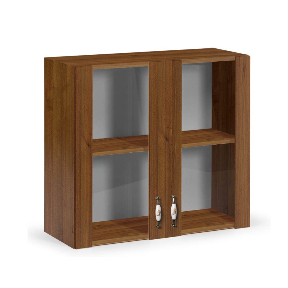 vetrina-pensile-80-cm-due-ante-noce-antico.jpg Vetrina pensile 80 cm due ante noce antico - immagine 1