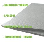 5 Pannelli In Eps Con Grafite "Polistirene Espanso Sinterizzato" Per Isolamento Termico -100x120x2 cm