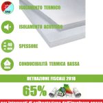 5 Pannelli in EPS 'Polistirene Espanso Sinterizzato' per Isolamento Termico/Acustico -100x50x4 cm