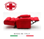 Poltrona Alzapersona a 2 Motori Giulia in Microfibra Colore Blu - immagine 3