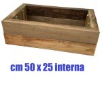 Fioriera Portavaso In Legno Di Pino Impregnato - cm 60x35x19h