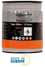 Nastro Powerline 12,5 mm Bianco 200 M Gallagher Per Recinzioni Elettriche