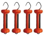 Maniglia Isolante Soft Touch Arancio Per Filo E Corda (Acciaio Inox) Gallagher Per Recinzioni Elettriche