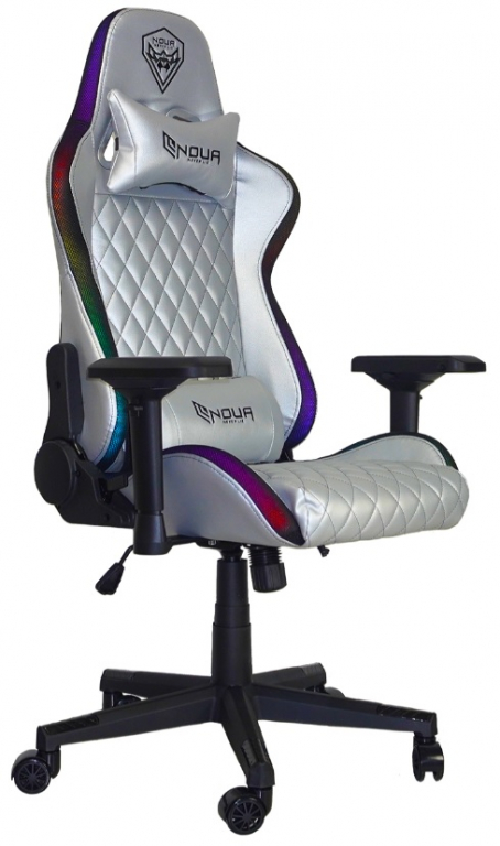 zoom_15354-0-637bb367.jpg Sedia Ufficio/Gaming NOUA MAO M9 Silver RGB Rainbow con Braccioli 4D e Schienale Reclinabile - immagine 1