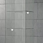 Vetrina In Cristallo Temperati con Faretti LED laterali e mobile 45 x 45 x190 cm Q/45M