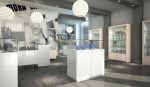 Vetrina In Cristallo Temperati con Faretti LED e mobile 85 x 45 x 190 cm Q/85M - immagine 2