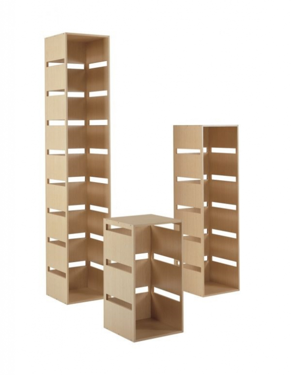 zoom_15854-0-637bb367.jpg Colonna Multiuso in Legno con 5 tagli 40 x 40 x 142 cm 142/R - immagine 1