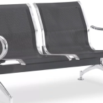 Panca 2 Posti in Acciaio Microforato Colore Nero