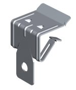 Gancio di Fissaggio in Acciaio con Barra Filettata per Putrelle da 1,5/4 mm - Confezione 10 Pezzi