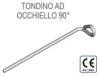 Tondino ad Occhiello a 90° ø 4 mm Lunghezza 25 cm - Confezione 10 Pezzi - immagine 2