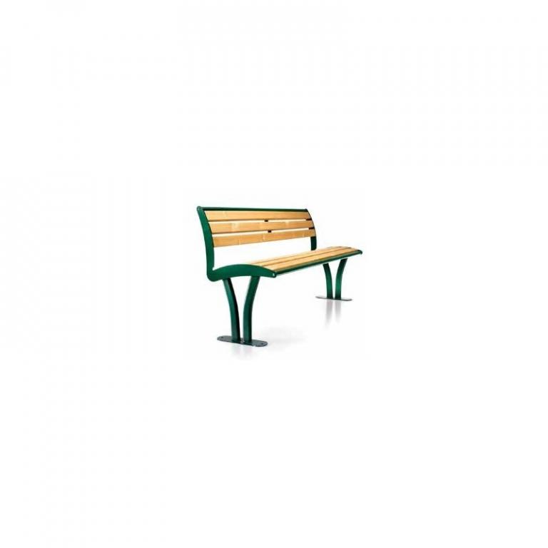 zoom_17289-0-63ee64bd.jpg Panchina in acciaio e rivestimento in legno 164 x 57 x H 83,5 cm - immagine 1