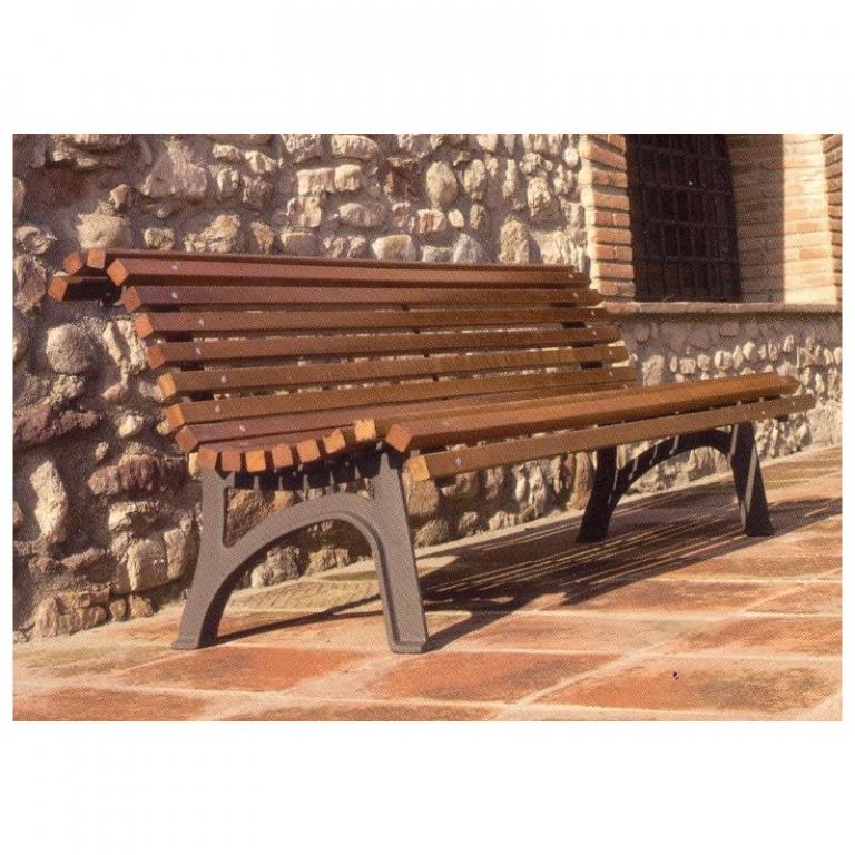 zoom_17300-0-63ef60af.jpg Panchina in legno con sostegni in ghisa 180 x 80 x H 76 cm - immagine 1