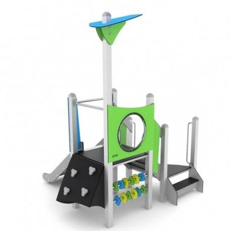 zoom_17528-0-63f73eea.jpg Torretta Gioco Completa Di Scivolo Con Pista In Acciaio Inox - immagine 1