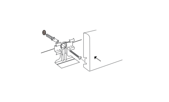 zoom_17848-0-6409c903.png CONF. 150 PZ CLIP PER FISSAGGIO BATTISCOPA - immagine 1