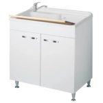 Mobile Lavanderia Due Ante 80x50x85 cm Colore Bianco