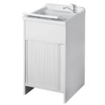 Mobile Lavanderia Con Vaschetta e Chiusura a Serrandina Adatto Per Esterno 45x50x85 cm