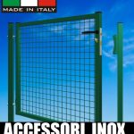 Cancello Garden - Con Rete Saldata 50x50x4 mm - Telaio 35/40 mm - Dimensione: cm100x150h - Peso 29 Kg - Colore:Verde