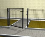 Cancello Medium Pedonale - Con Rete 50x200x5 mm - Telaio 35/40 mm - Dimensione: cm100x100 - Peso 22 Kg - Colore:Verde - immagine 5