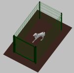 Recinto-Box Modulare Per Cani In Ferro Zincato E Verniciato Verde-Con Pali A Interrare - cm 200x100x122h - immagine 2