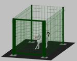 Recinto-Box Modulare Per Cani In Ferro Zincato E Verniciato Verde-Con Pali A Tassellare - cm 200x100x102h