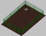 Recinto-Box Modulare Per Cani In Ferro Zincato E Verniciato Verde-Con Pali A Interrare - cm 600x400x102h - immagine 2
