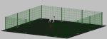 Recinto-Box Modulare Per Cani In Ferro Zincato E Verniciato Verde-Con Pali A Tassellare - cm 600x600x142h