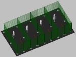 Recinto-Box Modulare Per Cani In Ferro Zincato E Verniciato Verde-Con Pali A Tassellare - cm 200x400x172h(Per 4 Box) - immagine 2