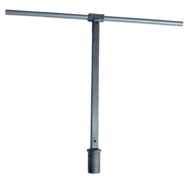zoom_5003-0-5d07aae7.jpg Supporto-Chiave Manuale Per Ancorare Supporto Zincato Per (Palo A T)(Pali In Legno) Nel Terreno - immagine 1