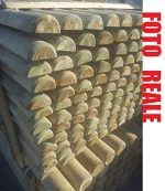 Mezzi Pali In Legno Di Pino Nordico Torniti Impregnati- Trattati Classe Iii - Diametro: 8cm - H300cm - immagine 2