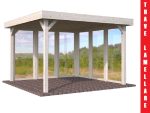 Gazebo Da Giardino In Legno Lamellare D'abete Nordico - cm 350x350cm - Italfromgiard6