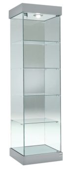 Vetrina Alta con Luci L53xP46xH188 cm Cristalli Temperati OF181ES