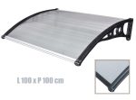 Pensilina Tettoia Modulabile In Policarbonato Alveolare Trasparente L 100 X 100 cm Italfrom