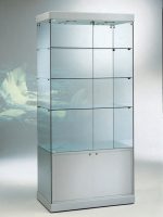 Vetrina 4 Faretti Led 4000K - Mobile 60h - 93x53x200h - Cristalli Temperati Made in Italy
