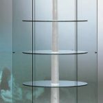 VETRINA 4 FARETTI LED 4000K - RIPIANI GIREVOLI CON MOTORE - 74x200h - CRISTALLI TEMPERATI MADE IN ITALY