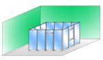 Box Modulare 4 Lati In Alluminio E Vetro Trasparente - 4x3 M Colore Bianco Puro Ral 9010 - Italfrom