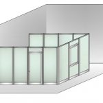 Box Modulare 3 Lati In Alluminio E Vetro Satinato - 4x3 M Colore Grigio Mix - Italfrom