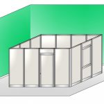 Box Modulare 4 Lati In Alluminio E Vetro Opale - 4x3 M Colore Verde Mix - Italfrom