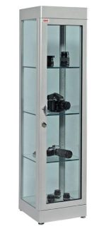 Vetrinetta di Sicurezza Blindata Corazzata a Piani Tutto Vetro H 180 cm x 70 x 45 cm - immagine 2
