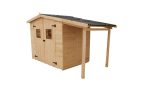 Casetta Da Giardino Eden 2416 B In Legno Massello Non Trattato + Legnaia - cm 336x160cm - Italfrom 421