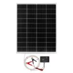 Panello solare monocristallino con potenza di 100 W, con regolatore di carica solare PWM 10 A.