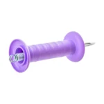 Maniglia viola per cancello recinto elettrico con gancio e molla - immagine 4