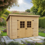 casetta tavole ad incastro 20 mm, senza pavimento, tetto mono-pendenza 3,0 x 1,85 m